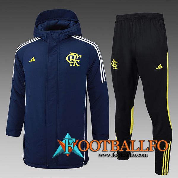 Chandal Plumas Con Capucha Flamengo Azul/Negro/Amarillo 2024/2025