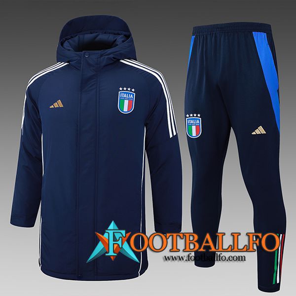 Chandal Plumas Con Capucha Italia azul real 2024/2025