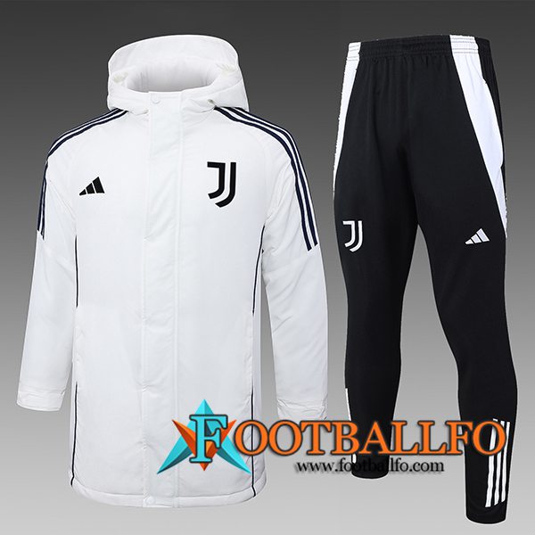 Chandal Plumas Con Capucha Juventus Blanco/Negro 2024/2025