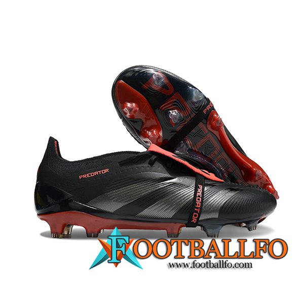 Adidas Botas De Fútbol Predator Elite Tongue FG Negro/Naranja