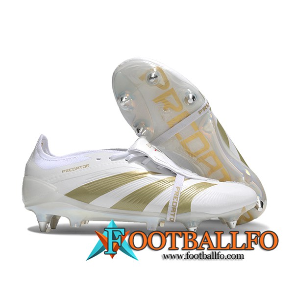 Adidas Botas De Fútbol Predator Elite Tongue SG Blanco/Amarillo