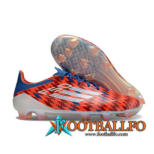 Adidas Botas De Fútbol F50 ELITE FG Naranja/Negro/Azul