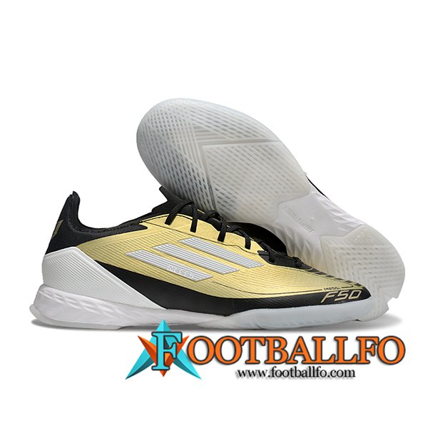 Adidas Botas De Fútbol F50 PRO IC Negro/Amarillo/Blanco