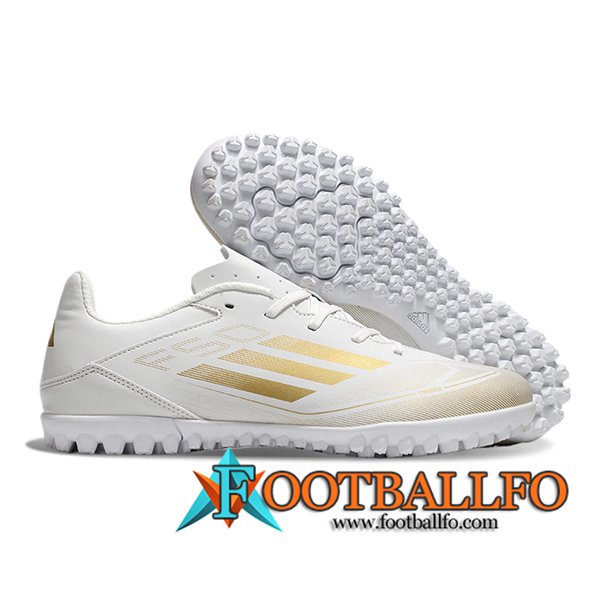 Adidas Botas De Fútbol F50 CLUB TF Blanco/Amarillo