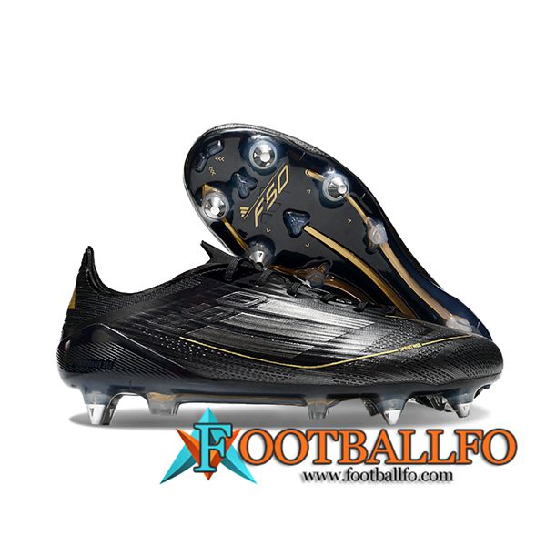 Adidas Botas De Fútbol F50 ELITE SG Negro/Amarillo