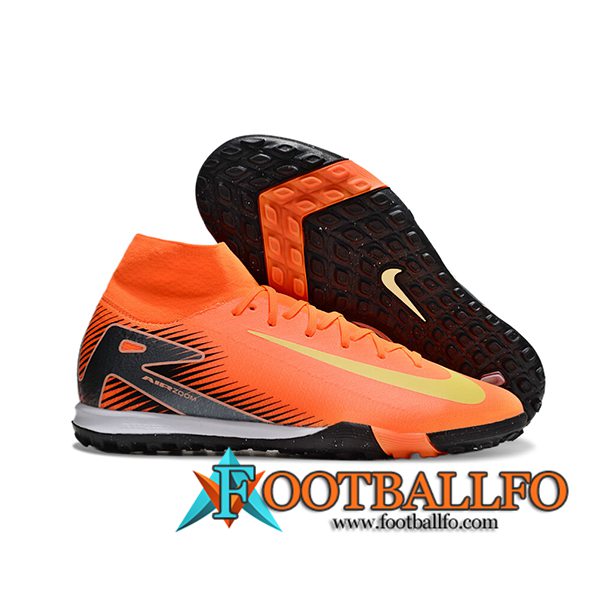 Nike Botas De Fútbol Air Zoom Mercurial Superfly X Elite TF Naranja/Negro/Amarillo