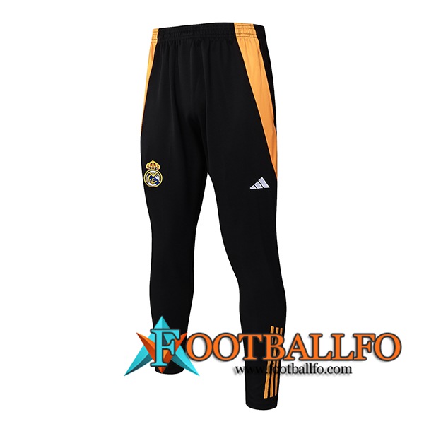 Pantalon Entrenamiento Real Madrid Negro/Naranja 2024/2025