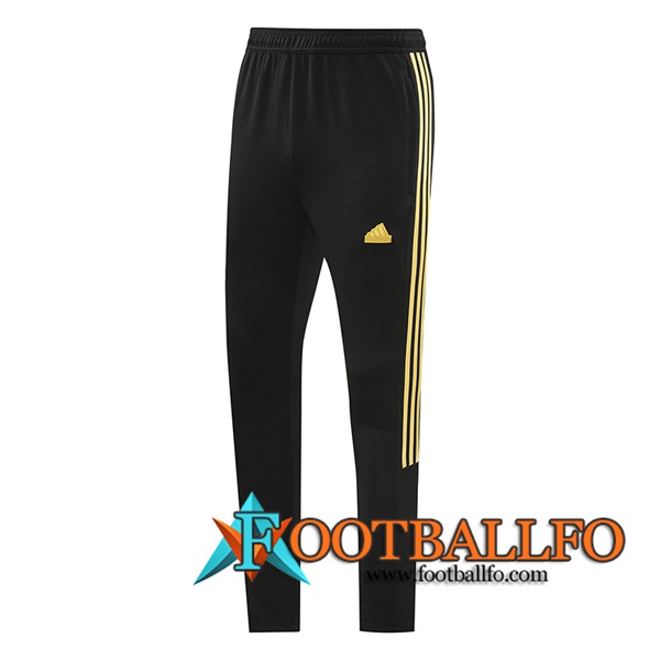 Pantalon Entrenamiento Adidas Negro/Amarillo 2024/2025