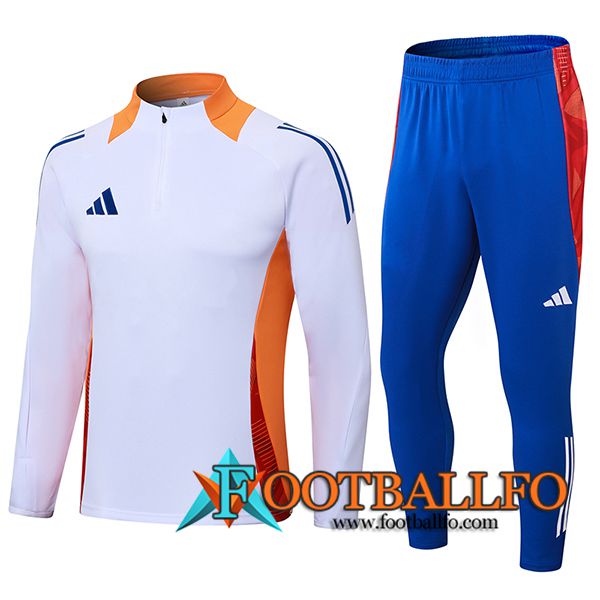 Chandal Equipos De Futbol Adidas Blanco/Naranja/Azul 2024/2025