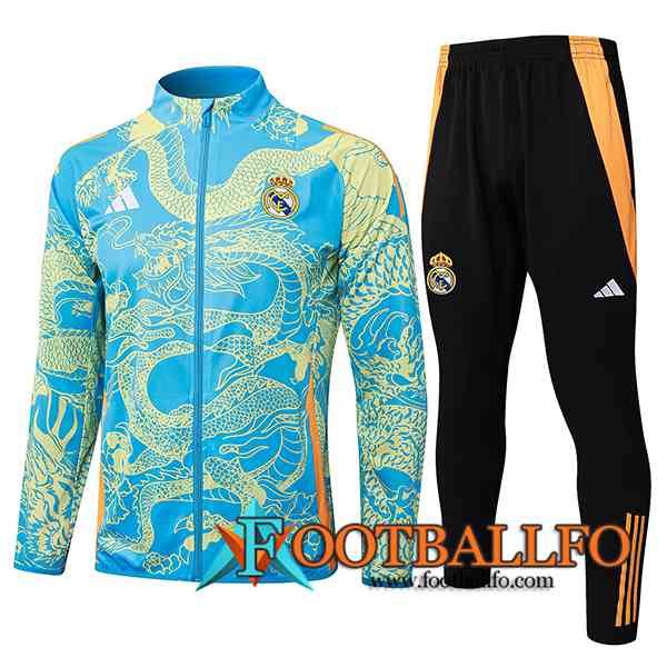 Chandal Equipos De Futbol Chaquetas Real Madrid Azul/Amarillo 2024/2025 -02