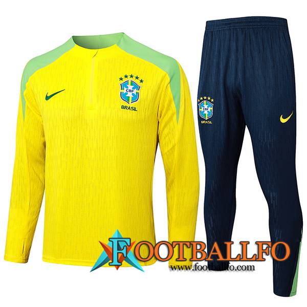 Chandal Equipos De Futbol Brasil Amarillo/Verde 2024/2025 -03