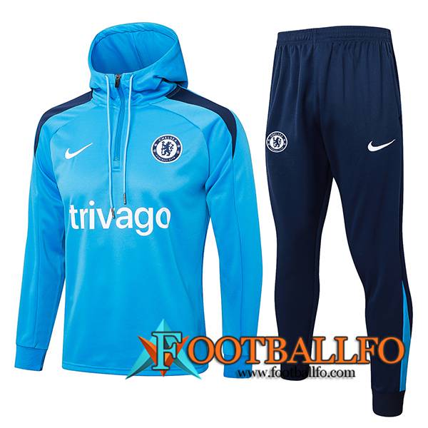 Chaqueta Con Capucha Chandal Rompevientos FC Chelsea Azul 2024/2025