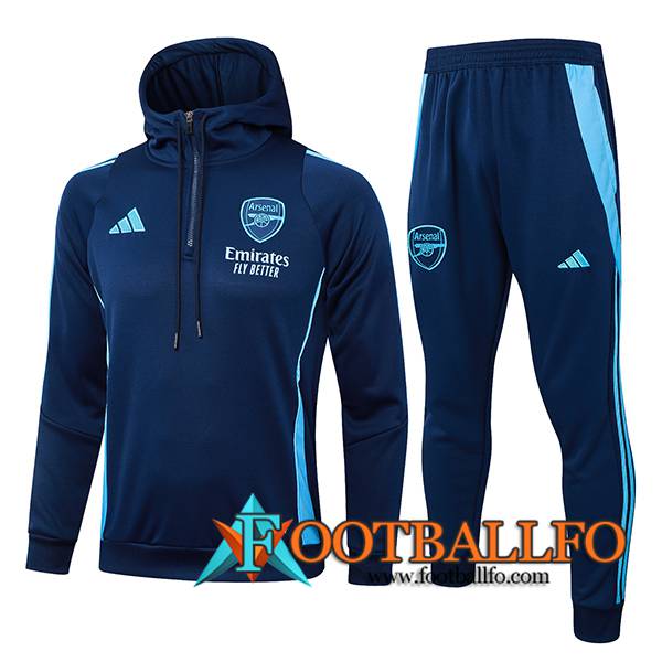 Chaqueta Con Capucha Chandal Rompevientos Arsenal azul real 2024/2025