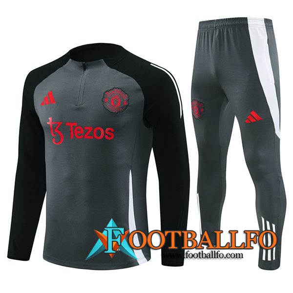 Chandal Equipos De Futbol Manchester United Gris/Negro/Blanco 2024/2025