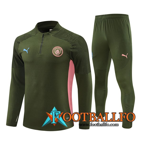 Chandal Equipos De Futbol Manchester City Verde/Rosa 2024/2025