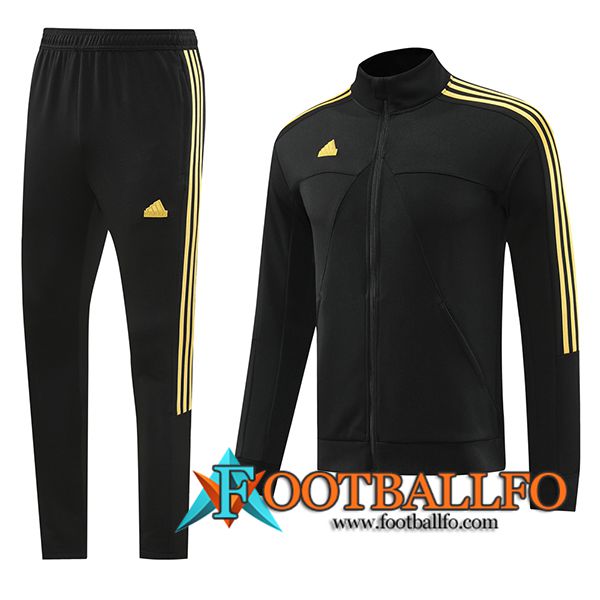 Chandal Equipos De Futbol Chaquetas Adidas Negro/Amarillo 2024/2025