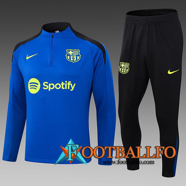 Chandal Equipos De Futbol FC Barcelona Ninos Azul/Negro 2024/2025 -02