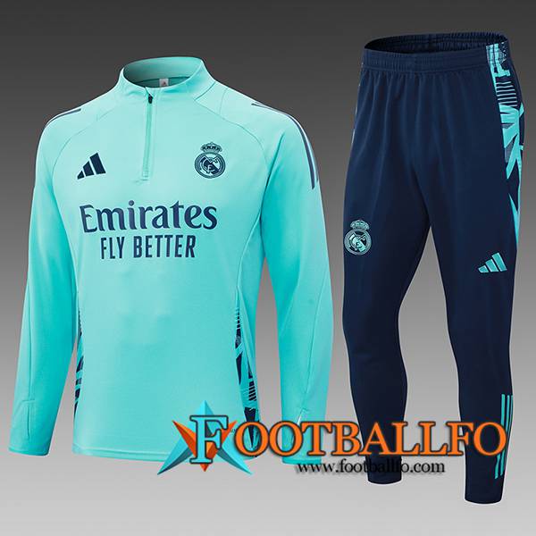 Chandal Equipos De Futbol Real Madrid Ninos Verde/Azul 2024/2025 -02