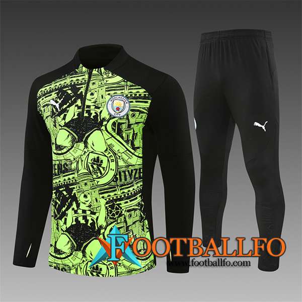 Chandal Equipos De Futbol Manchester City Ninos Verde/Negro 2024/2025