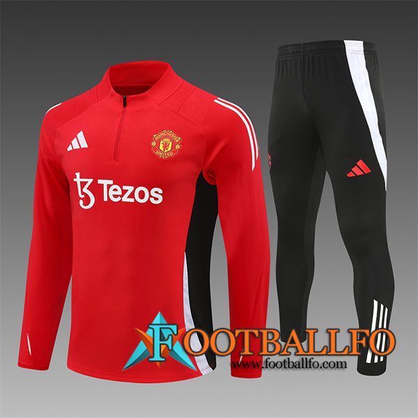 Chandal Equipos De Futbol Manchester United Ninos Rojo/Negro/Blanco 2024/2025