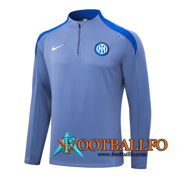 Sudadera De Entrenamiento Inter Milan Gris/Azul 2024/2025