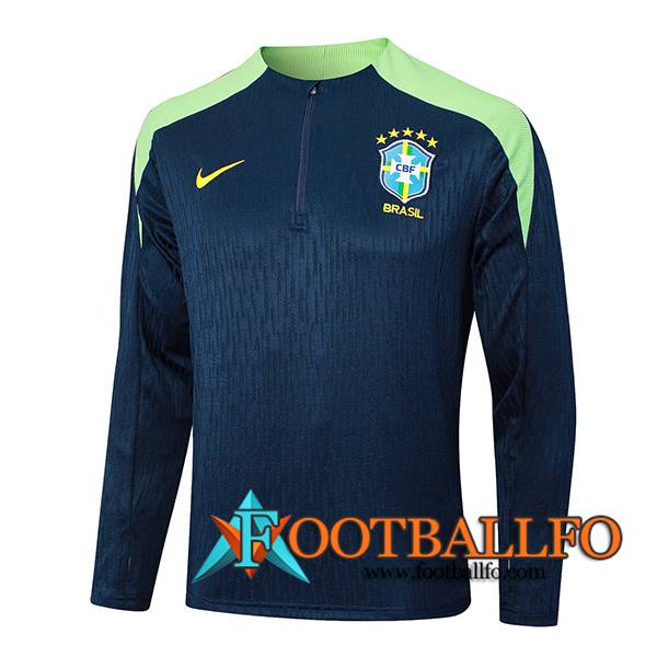 Sudadera De Entrenamiento Brasil Azul/Verde 2024/2025