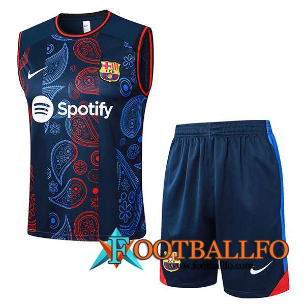 Camiseta Entrenamiento sin mangas FC Barcelona Azul/Rojo 2024/2025