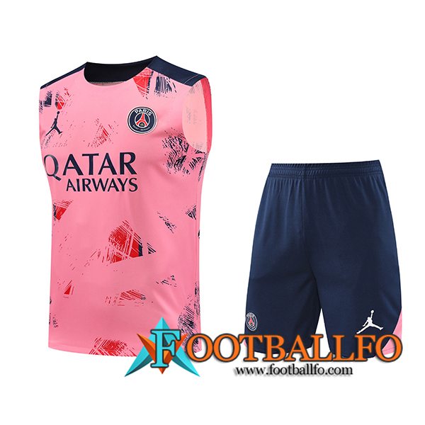 Camiseta Entrenamiento sin mangas PSG Rosa/Azul 2024/2025