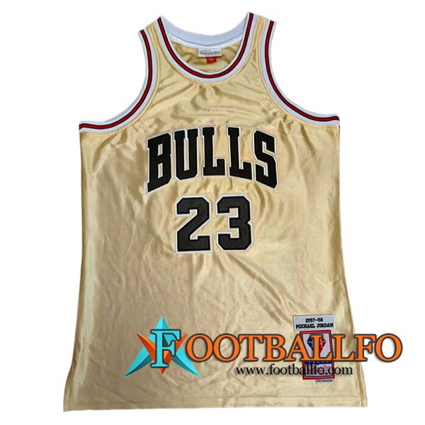 Camisetas Chicago Bulls (JORDAN #23) 2024/25 Amarillo/Negro