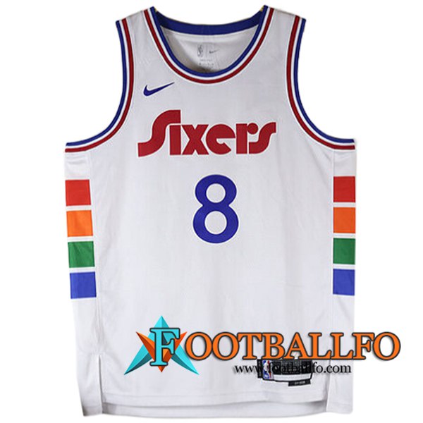 Camisetas Philadelphia 76ers (GEORGE #8) 2024/25 Blanco