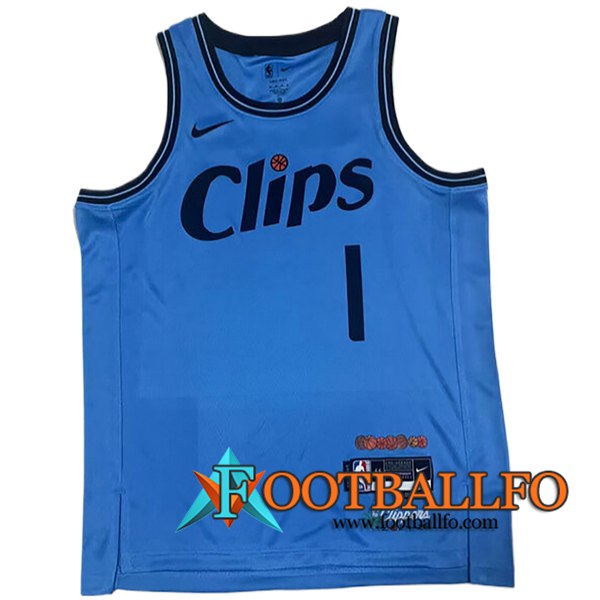 Camisetas Los Angeles Clippers (HARDEN #1) 2024/25 Azul/Negro