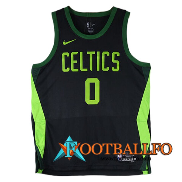 Camisetas Boston Celtics (TATUM #0) 2024/25 Negro/Verde -03