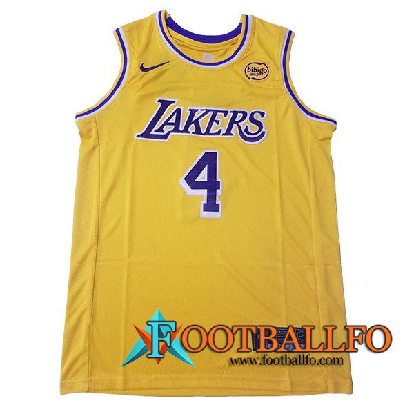 Camisetas Los Angeles Lakers (KNECHT #4) 2024/25 Amarillo