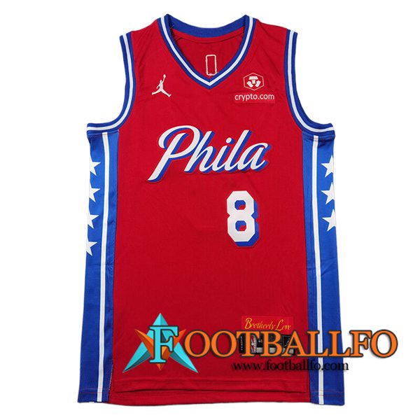 Camisetas Philadelphia 76ers (GEORGE #8) 2024/25 Rojo/Azul