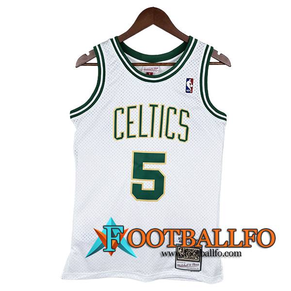 Camisetas Boston Celtics (GARNETT #5) 2024/25 Blanco/Verde