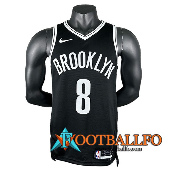 Camisetas Brooklyn Nets (CUI #8) 2024/25 Negro/Blanco