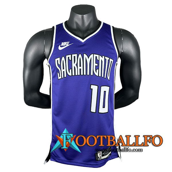 Camisetas Sacramento Kings (DEROZAN #10) 2024/25 Violeta/Blanco -02