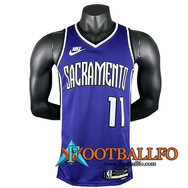 Camisetas Sacramento Kings (SABONIS #11) 2024/25 Violeta/Blanco