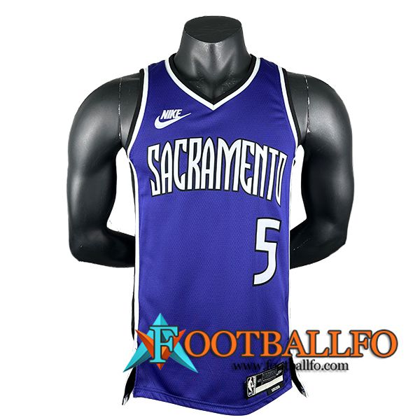 Camisetas Sacramento Kings (FOX #5) 2024/25 Violeta/Blanco