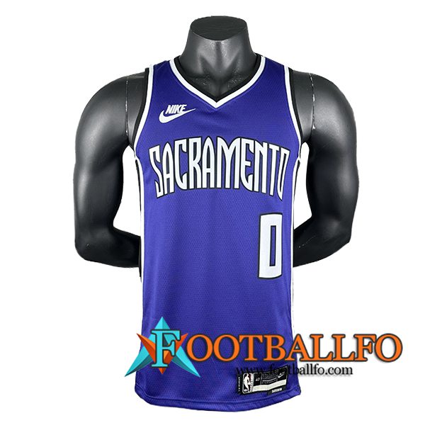 Camisetas Sacramento Kings (MONK #0) 2024/25 Violeta/Blanco