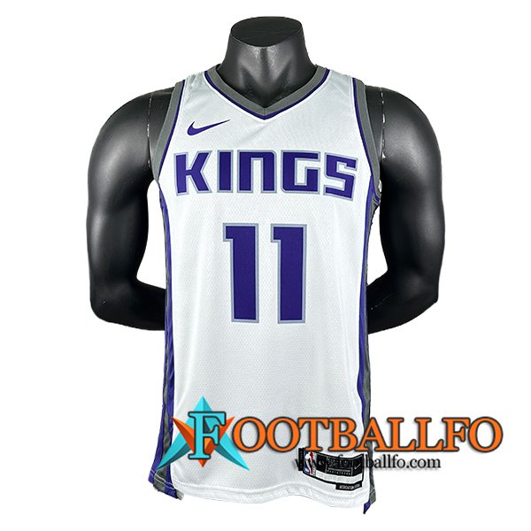 Camisetas Sacramento Kings (SABONIS #11) 2024/25 Blanco/Violeta/Gris