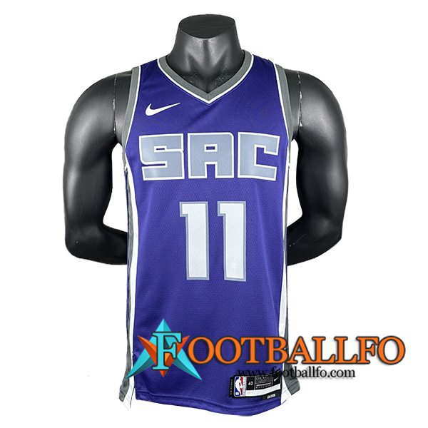 Camisetas Sacramento Kings (SABONIS #11) 2024/25 Violeta/Blanco/Gris