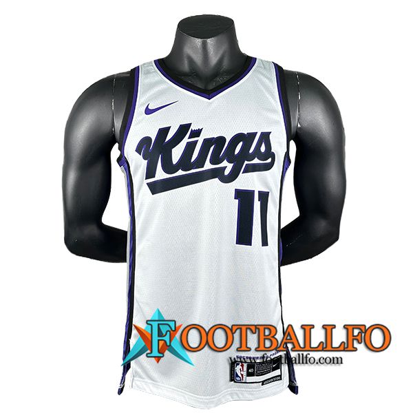 Camisetas Sacramento Kings (SABONIS #11) 2024/25 Blanco/Negro/Violeta