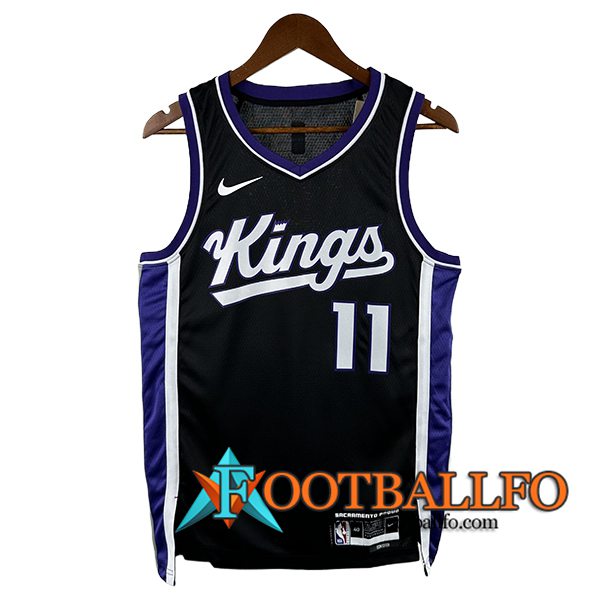 Camisetas Sacramento Kings (SABONIS #11) 2024/25 Negro/Blanco/Violeta