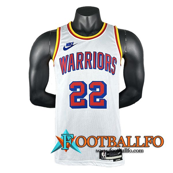 Camisetas Golden State Warriors (WIGGINS #22) 2024/25 Blanco/Rojo