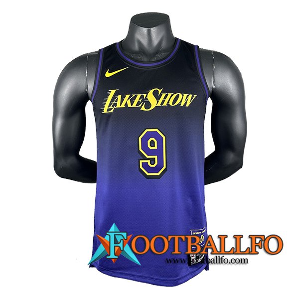 Camisetas Los Angeles Lakers (JAMES JR. #9) 2024/25 Violeta/Negro