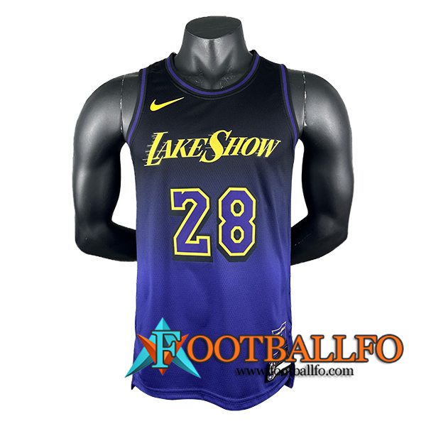 Camisetas Los Angeles Lakers (HACHIMURA #28) 2024/25 Violeta/Negro