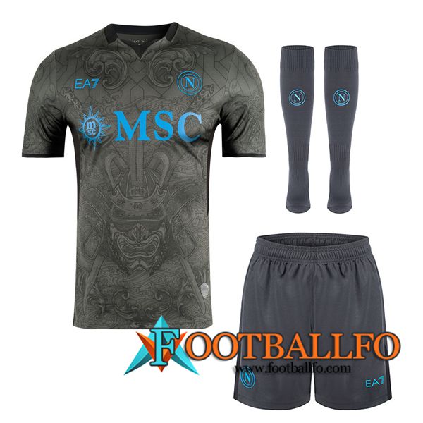 Camisetas Futbol SSC Napoli Tercera (Cortos + Calcetines) 2024/2025