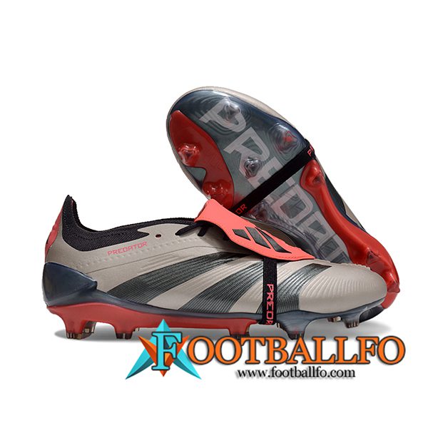 Adidas Botas De Fútbol Predator Elite Tongue FG Gris/Naranja -03