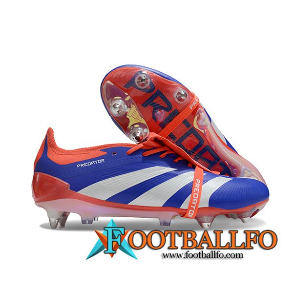 Adidas Botas De Fútbol Predator Elite Tongue SG Azul/Naranja/Blanco